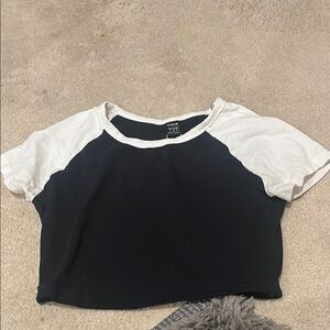 Black and White Women's Crop Top